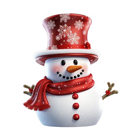 Ai Generated Snowman Element 3d 34911020 Png