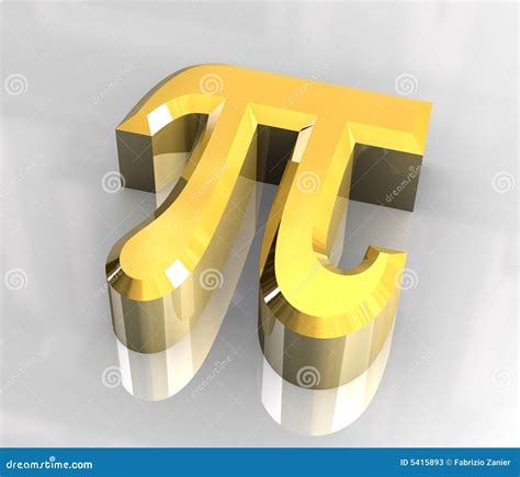 Pi Symbol In Gold D Stock Illustration Illustration Of Announce