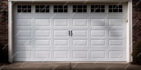 Premium Ai Image A Typical Garage Door Background