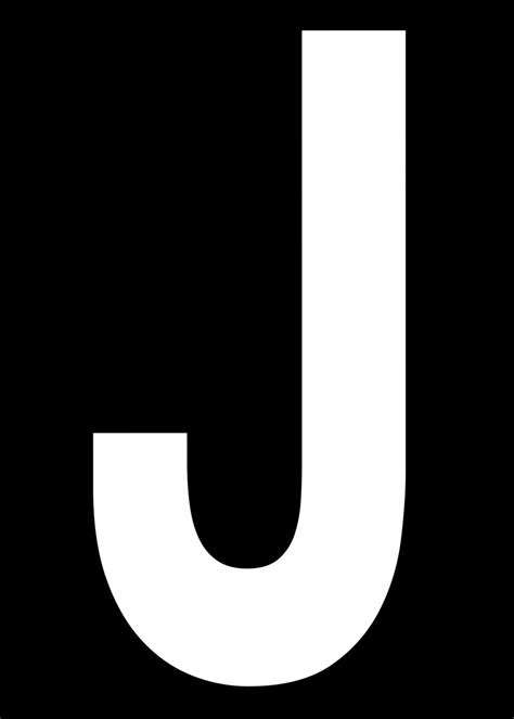 Letter J In White Poster Picture Metal Print Paint By Bruce