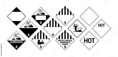 Vector Hazardous Material Signs Globally Harmonized System Warning