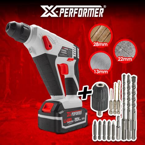 Marteau Perforateur Sans Fil V Avec Batterie Ah X Performer