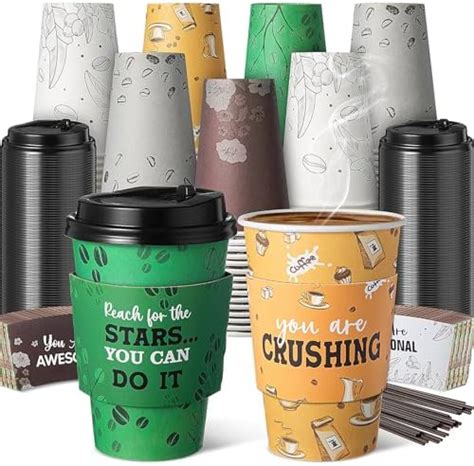 Amazon Rtteri Pack Disposable Coffee Cups With Lids Oz