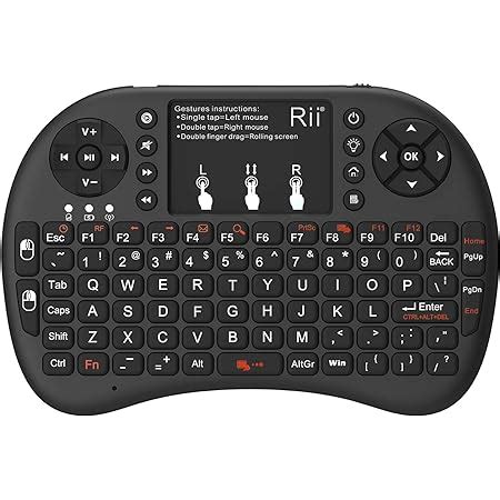 Rii I8 2 4 GHz Wireless Keyboard With Touchpad Mouse Black Amazon