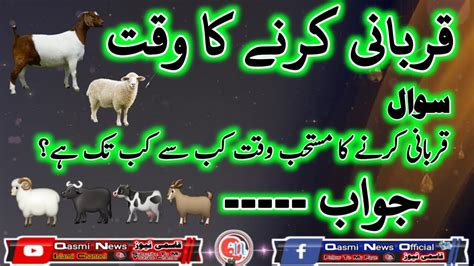 Qurbani Ka Waqt Qurbani Ka Time Qurbani Ka Waqt Kab Se Kab Tak Hi