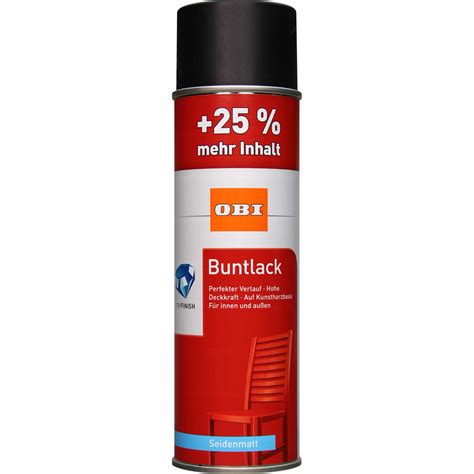 OBI Buntlack Spray RAL 9005 Tiefschwarz Seidenmatt 500 Ml Kaufen Bei OBI