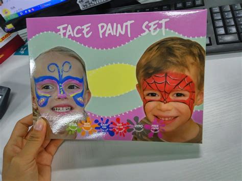 Face Paint Set With 2 Glitters And 2 Brushes - Buy Face Paint,Face ...