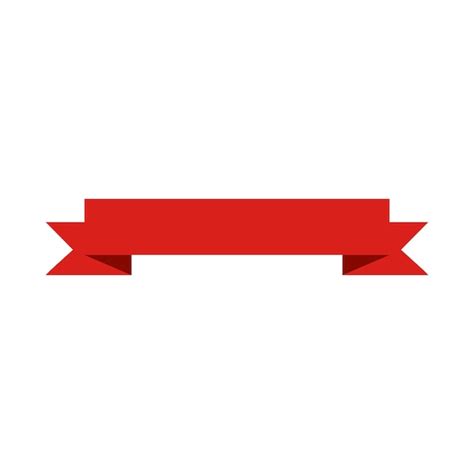 Premium Vector | Red ribbon icon. vector graphics