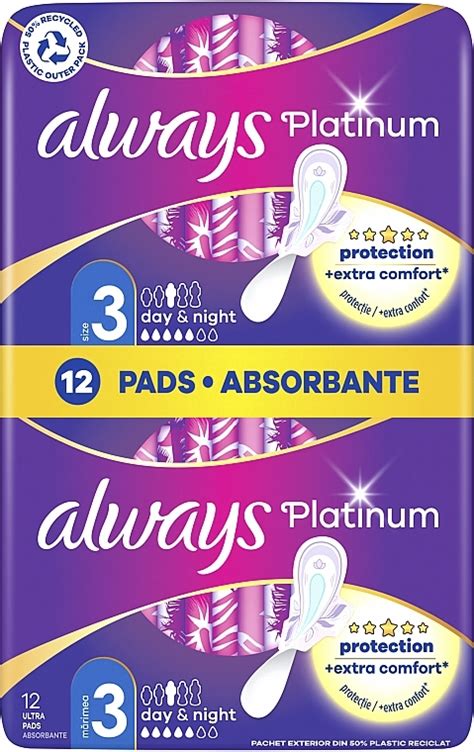 Always Platinum Ultra Night Absorbante 12 Bucăți Makeupro