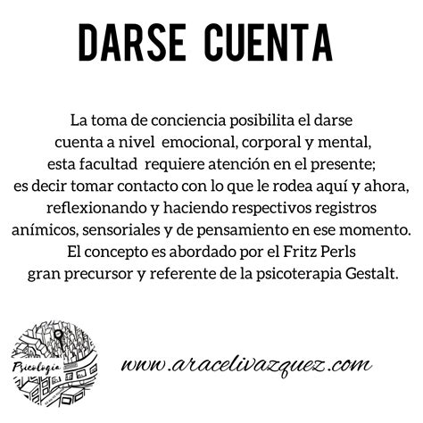 Darse cuenta Psicología