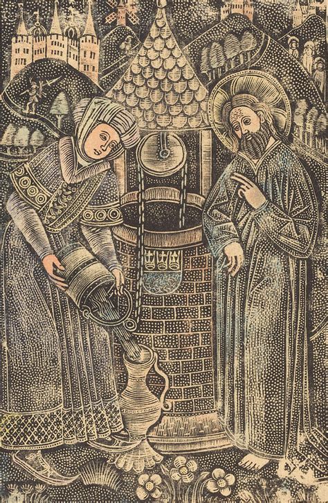 Christ And The Woman Of Samaria Drawing By German Th Century Pixels