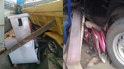 Akibat Kecelakaan Truk Tabrak Mobil Boks Di Kendari Sulawesi Tenggara