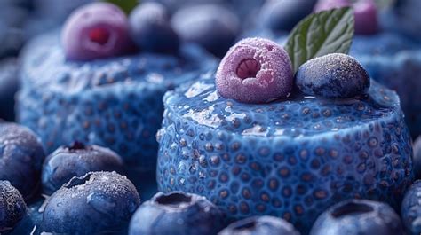 Premium Photo Yummy Dessert Blueberry Chia Pudding