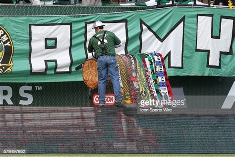 Joey Webber, the Portland Timbers' mascot Timber Joey, uses his... News ...