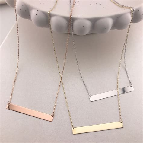 personalized gold bar necklace glitz jewellery boutique