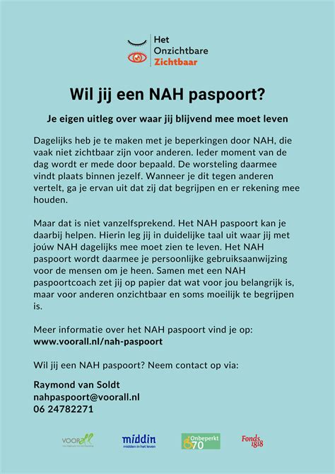 Nieuwe Tool Het Nah Paspoort Hersenletsel