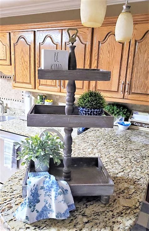 Diy Rustic Three Tiered Tray Decorate More With Tip