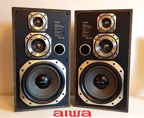 Aiwa Sx Way Bass Reflex Speaker System W Ohm Stereo Hifi