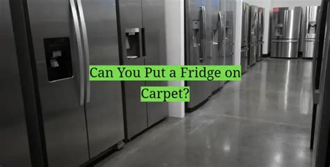 Can You Put A Fridge On Carpet Homeprofy