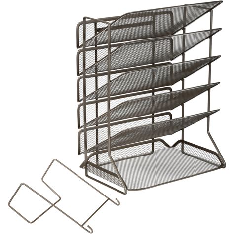 Seville Classics 6-Tray Iron Mesh Office Vertical Desktop/Wall Mount ...