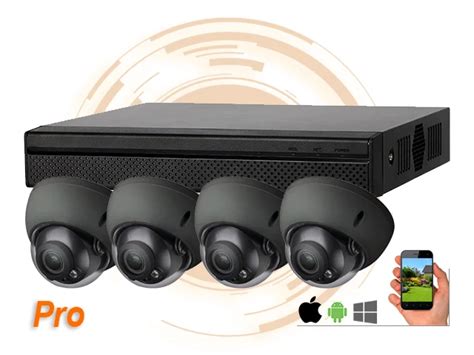 Kit 4 caméra de surveillance professionnelle 4mp dôme ext int