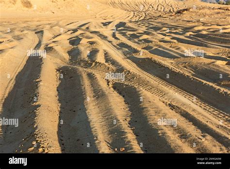 Landscape Scenic View Of Desolate Barren Western Desert In Egypt With