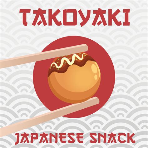 Mignonne Takoyaki Affiche Contexte Japonais Traditionnel Nourriture Ou