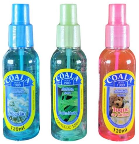 Kit Odorizantes Spray Coala Toque De Carinho Capim Limao E