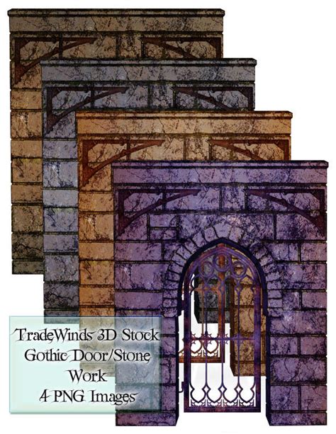 Tw3d Castle Wall With Door By Tw3dstock On Deviantart