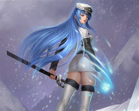 Esdeath Pretty Akame Ga Kill Sweet Nice Blade Anime Hot Anime Girl Realistic Hd