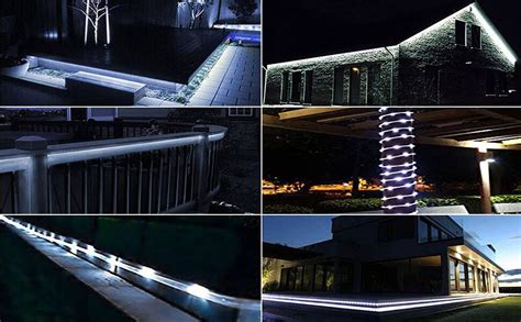 Upgraded 19 7Ft 180 LED Solar Strip Lights 8 Modes Outdoor Solar Led