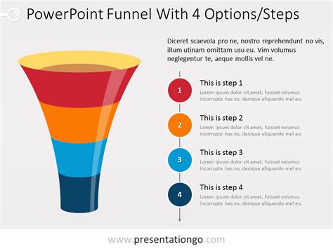 Free Powerpoint Layered Funnel Process With Stages