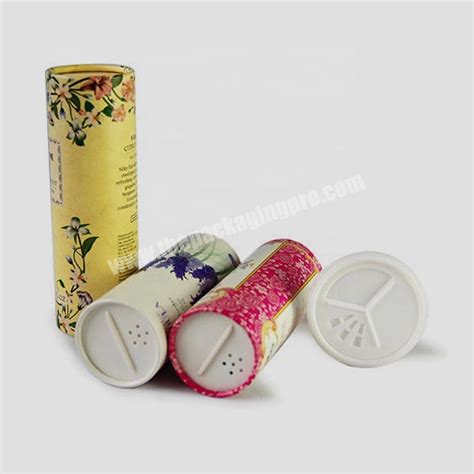 Custom Printed Shaker Lid Paper Cardboard Packaging Tube