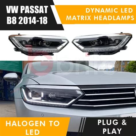 HEADLIGHTS FOR VW Passat B8 3G 2015 LED Bi Xenon Matrix Sequential