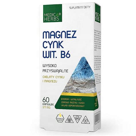 Magnez Cynk B6 Medica Herbs Wysoko Przyswajalny 10708519091 Allegro Pl