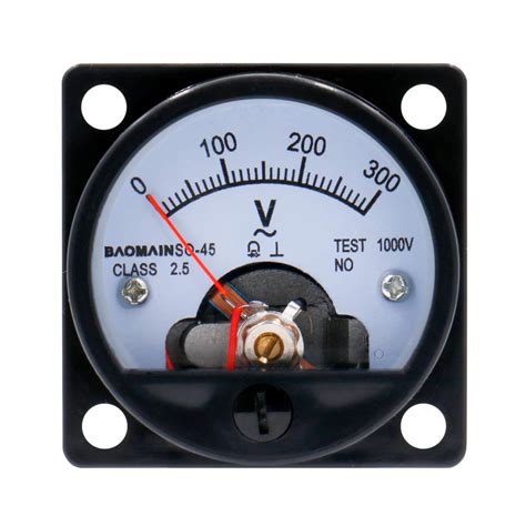 Baomain Analog Dial Panel Meter Voltmeter Gauge So Ac V Round