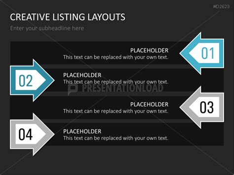 Creative Lists Powerpoint Template Version 2