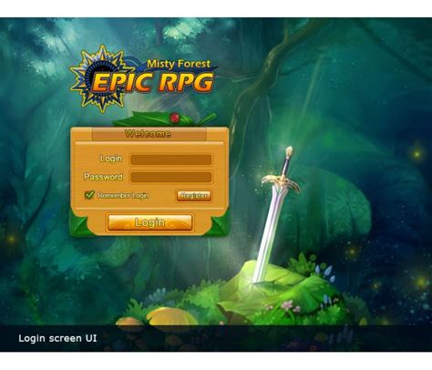 Epic Rpg Ui Game User Interface Super Game Asset