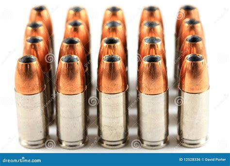 9mm Handgun Hollow-point Ammunition Stock Photo - Image of hollow, ammunition: 12528336