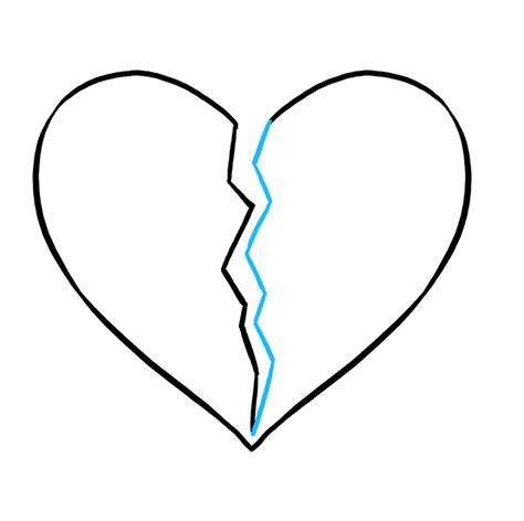 How to Draw a Broken Heart - Really Easy Drawing Tutorial