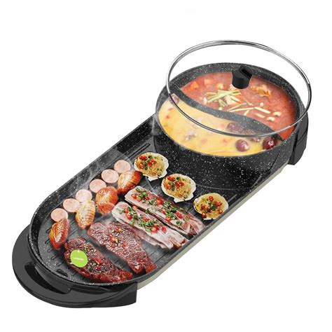Liven Multifunctional 3 6L Electric BBQ Shabu Shabu Grill Hot Pot Suitable For 2 10 People
