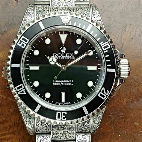 Rolex Submariner Fully Hand Engraved Cheap Sale Bellvalefarms