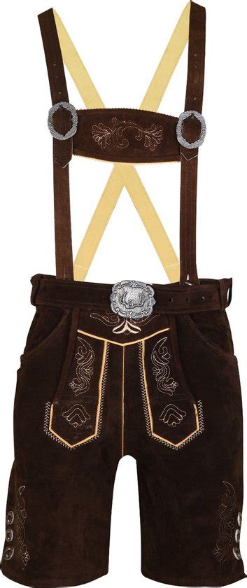 Benelux Wears Lederhosen Echt Rund Leer 100 Donkerbruin Met Riem