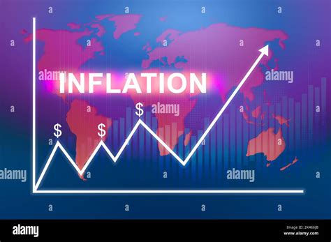 Inflationsdiagramm Finanzkonzept Sinkender Wert Des Geldes Nach Der