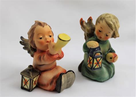 2 Goebel Hummel No 357 Guiding Angel No 359 Tuneful Angel Figurines