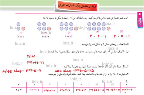 فعالیت صفحه 34 ریاضی هفتم پاسخ ها