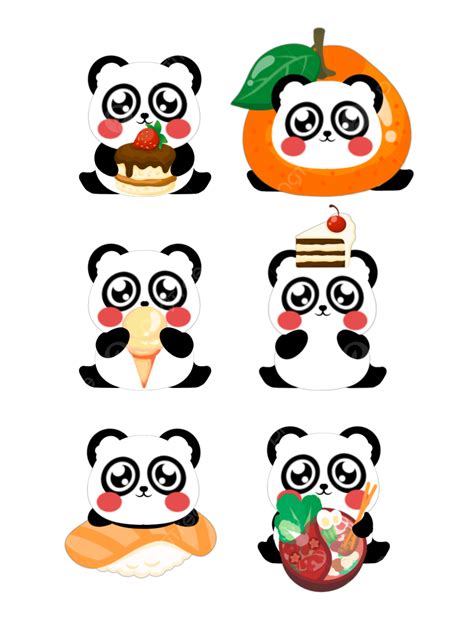 Cute Panda Clipart Png Images Cartoon Hand Drawn Original Thick Coated Cute Panda Illustration