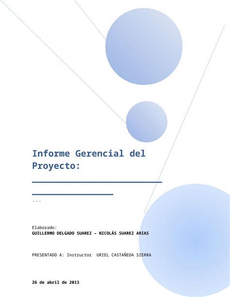 DOCX Informe Gerencial Proyecto Avance DOKUMEN TIPS