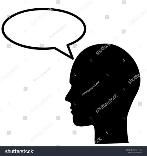 Human Head Speech Bubble Vector Illustration Stock Vector Royalty Free 1318674749 Shutterstock