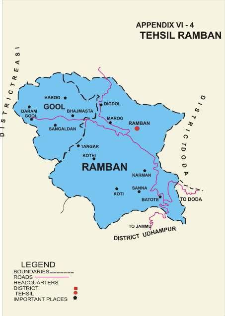 Jammu Kashmir Stark Realities Map Showing The Boundaries Of Tehsil